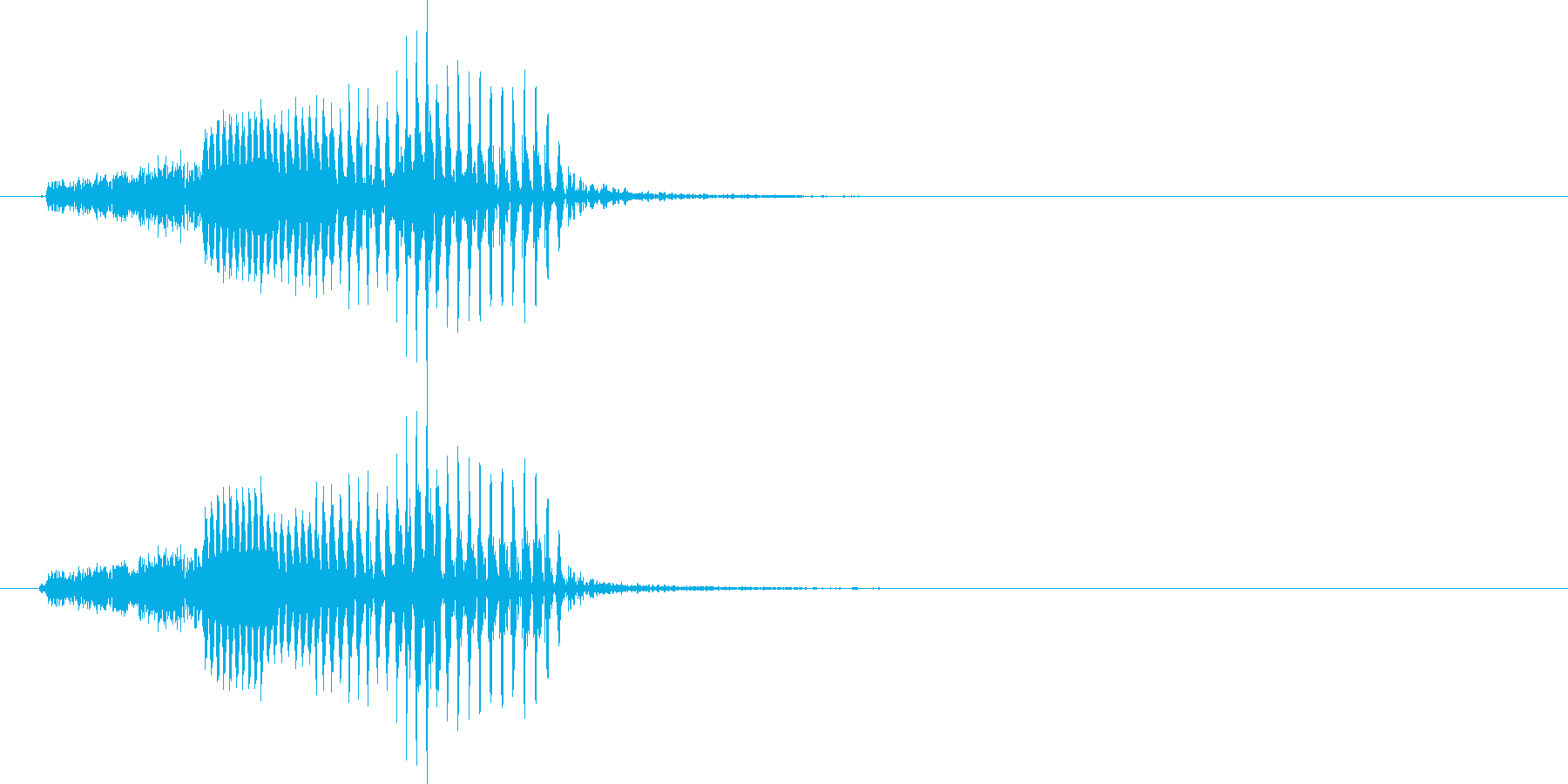 機械音声 シールドの再生済みの波形