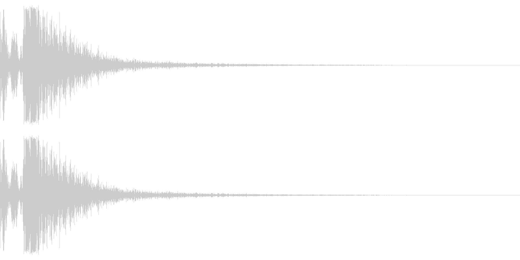 軽めのパコッという余韻短めの木の音ですの未再生の波形