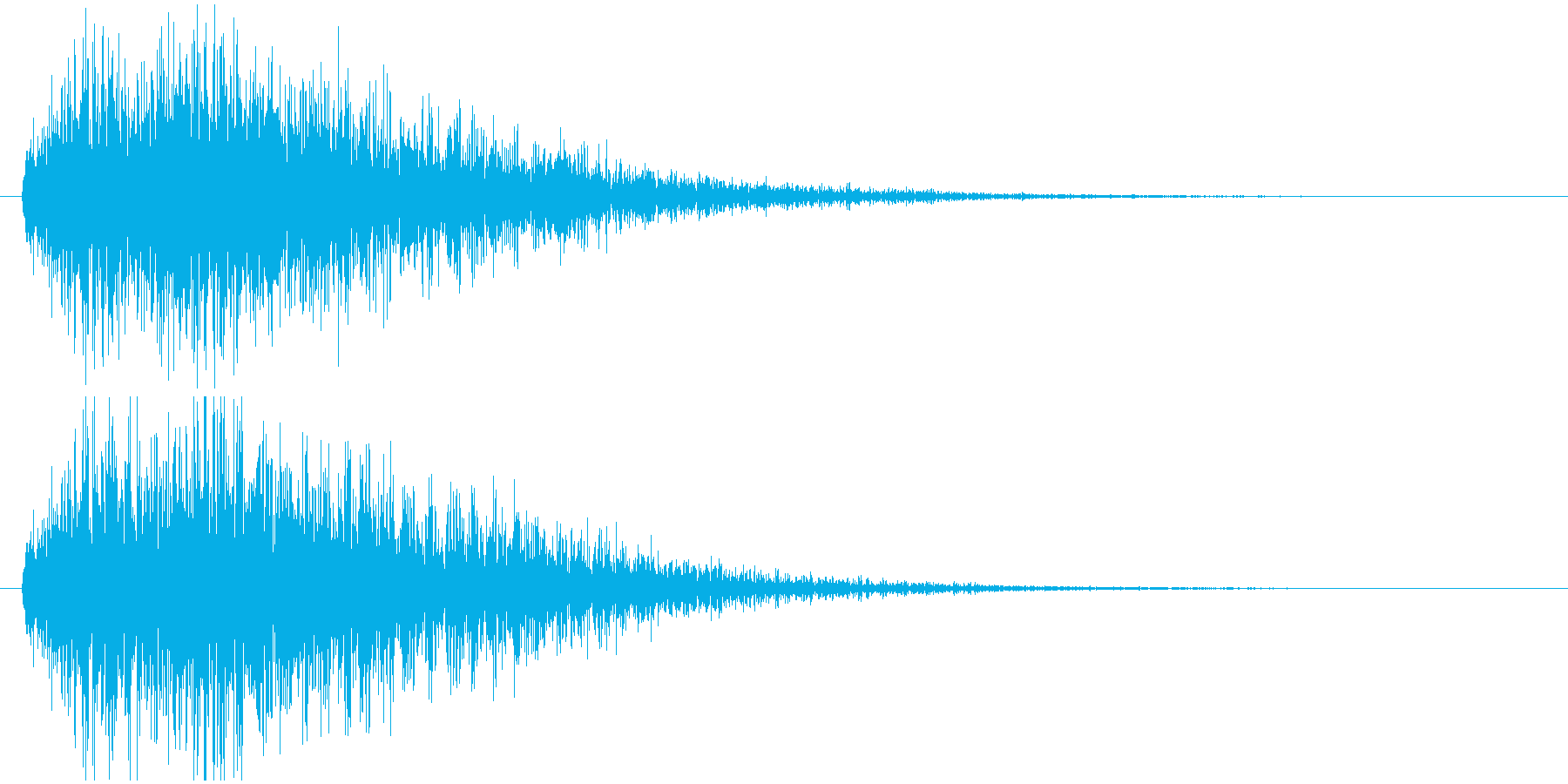 クイズ出題音(デデン!)の再生済みの波形