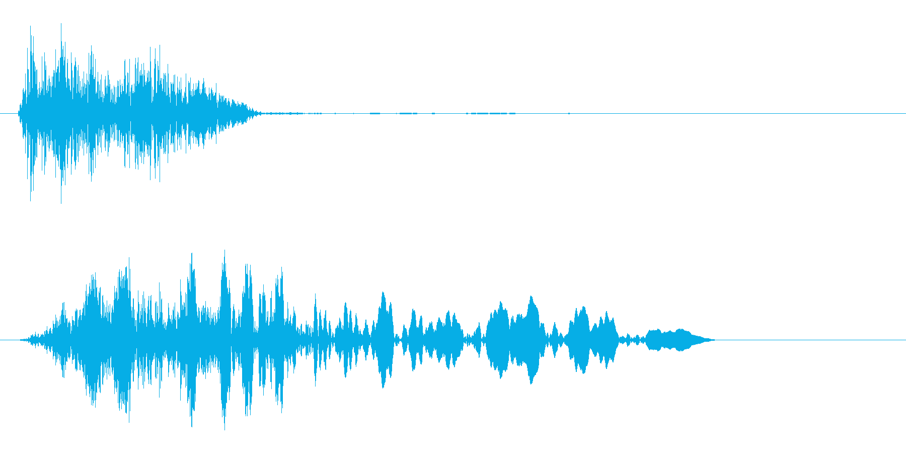 ヒュッ (スピード感のある空気音)の再生済みの波形