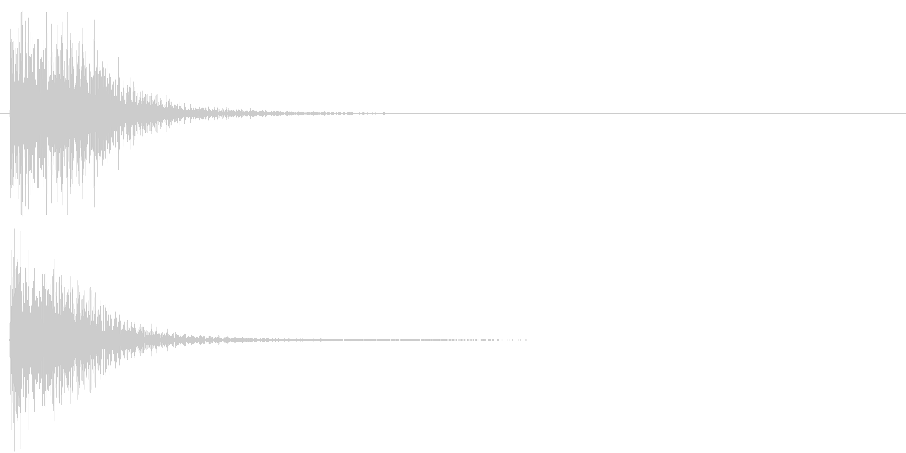 ピアノのクリック音の未再生の波形