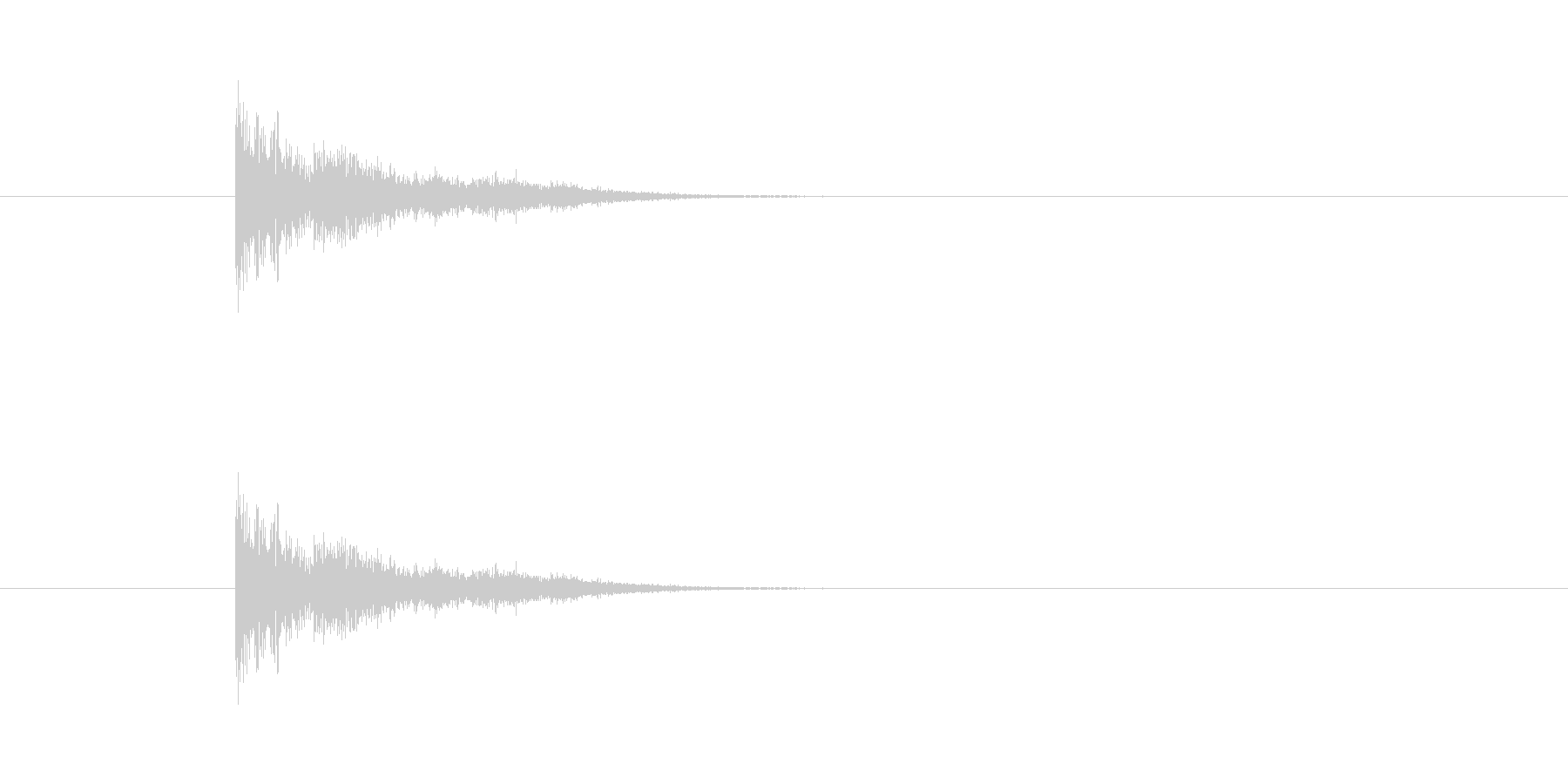 決定音の未再生の波形