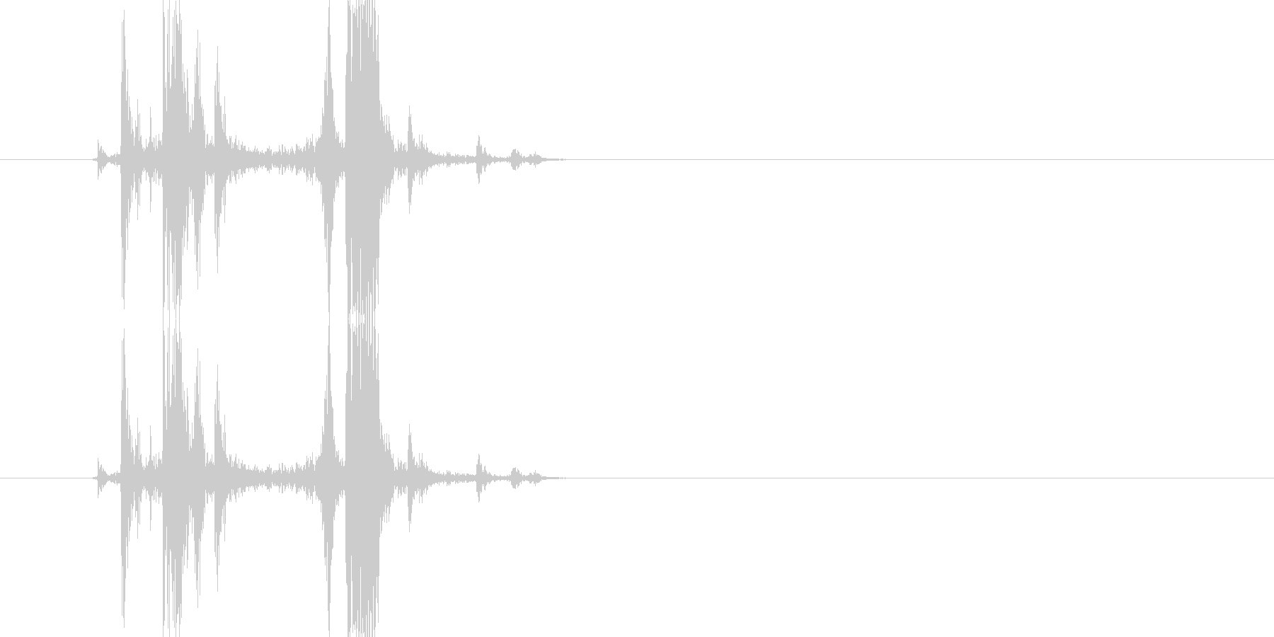 カメラのシャッター音3(カチッ)の未再生の波形