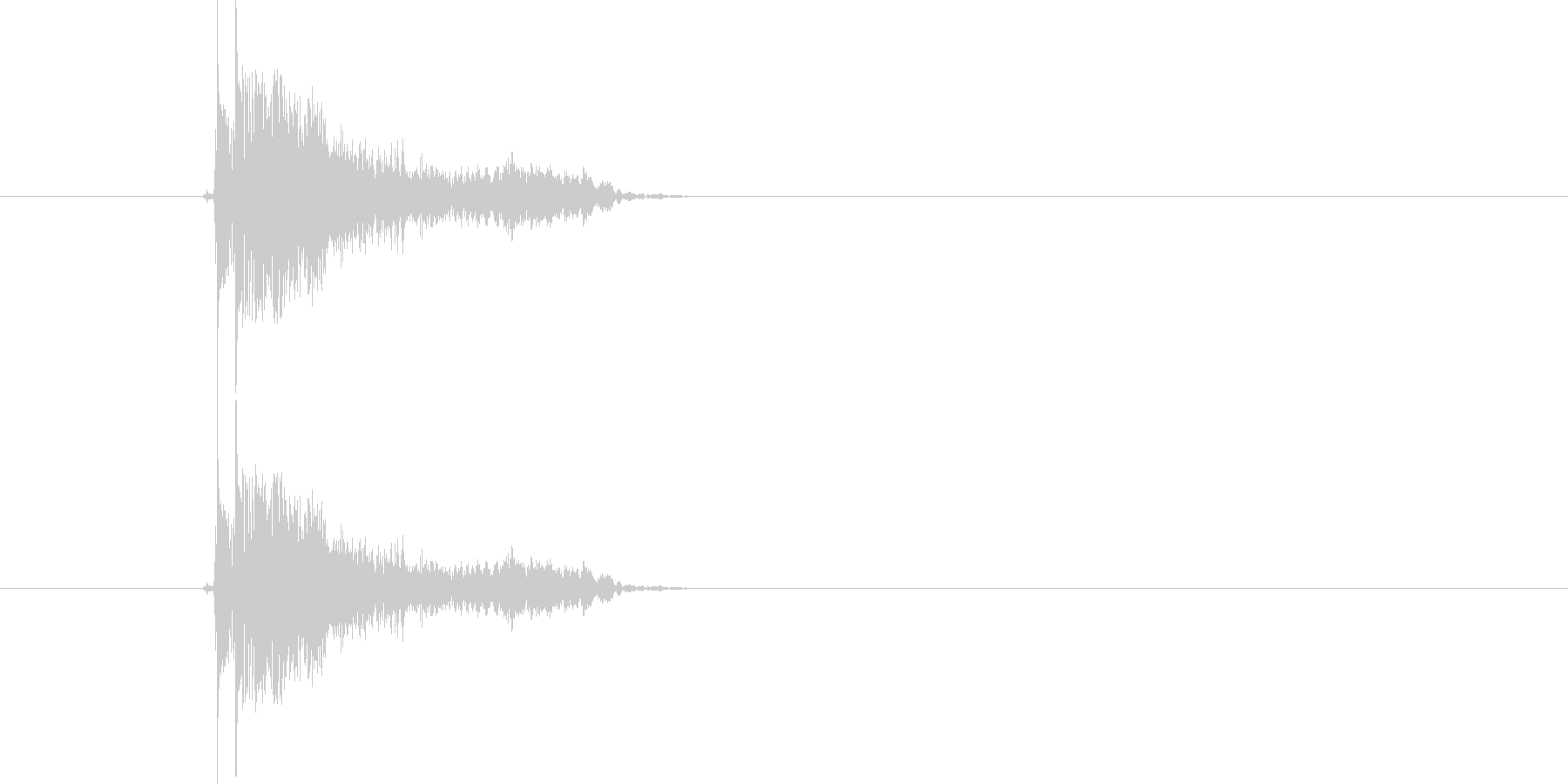 シュオイン(ぶつかるような音)の未再生の波形