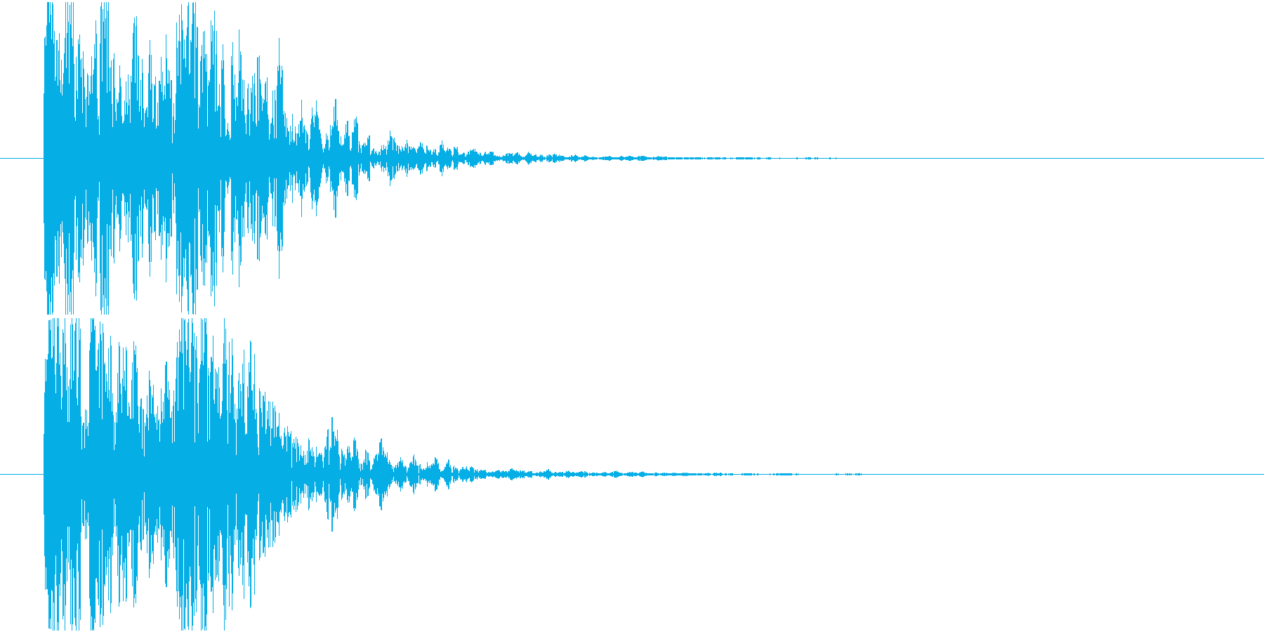 太鼓の音(低音)の再生済みの波形