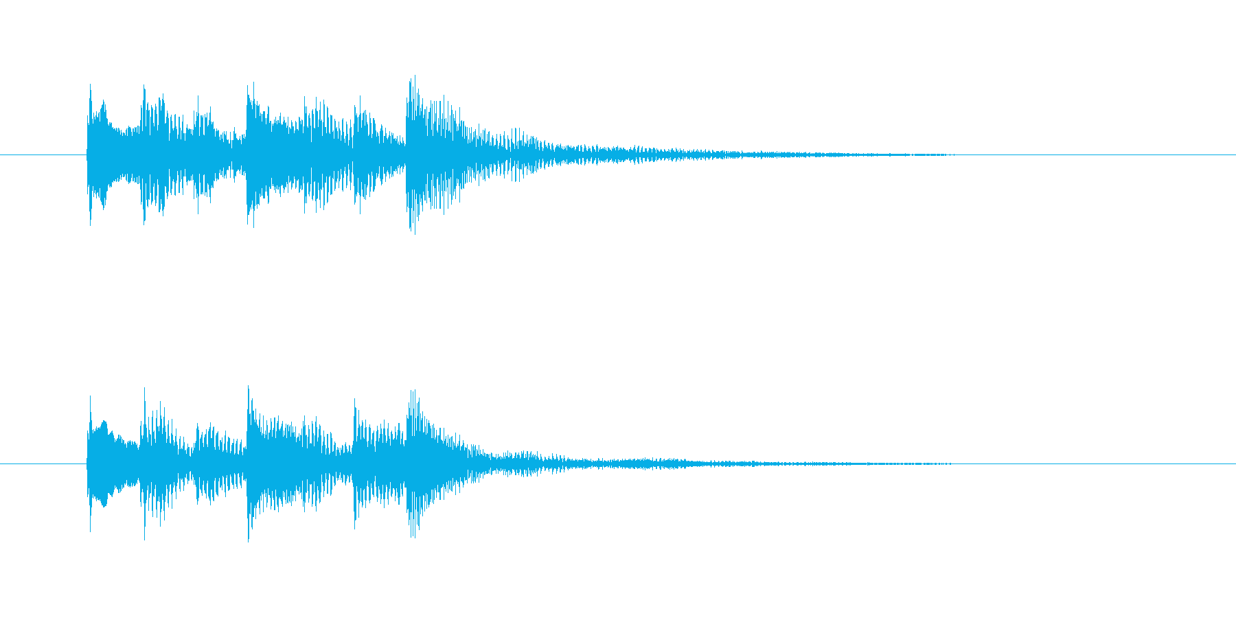 弦楽器をつま弾くやさしい効果音の再生済みの波形