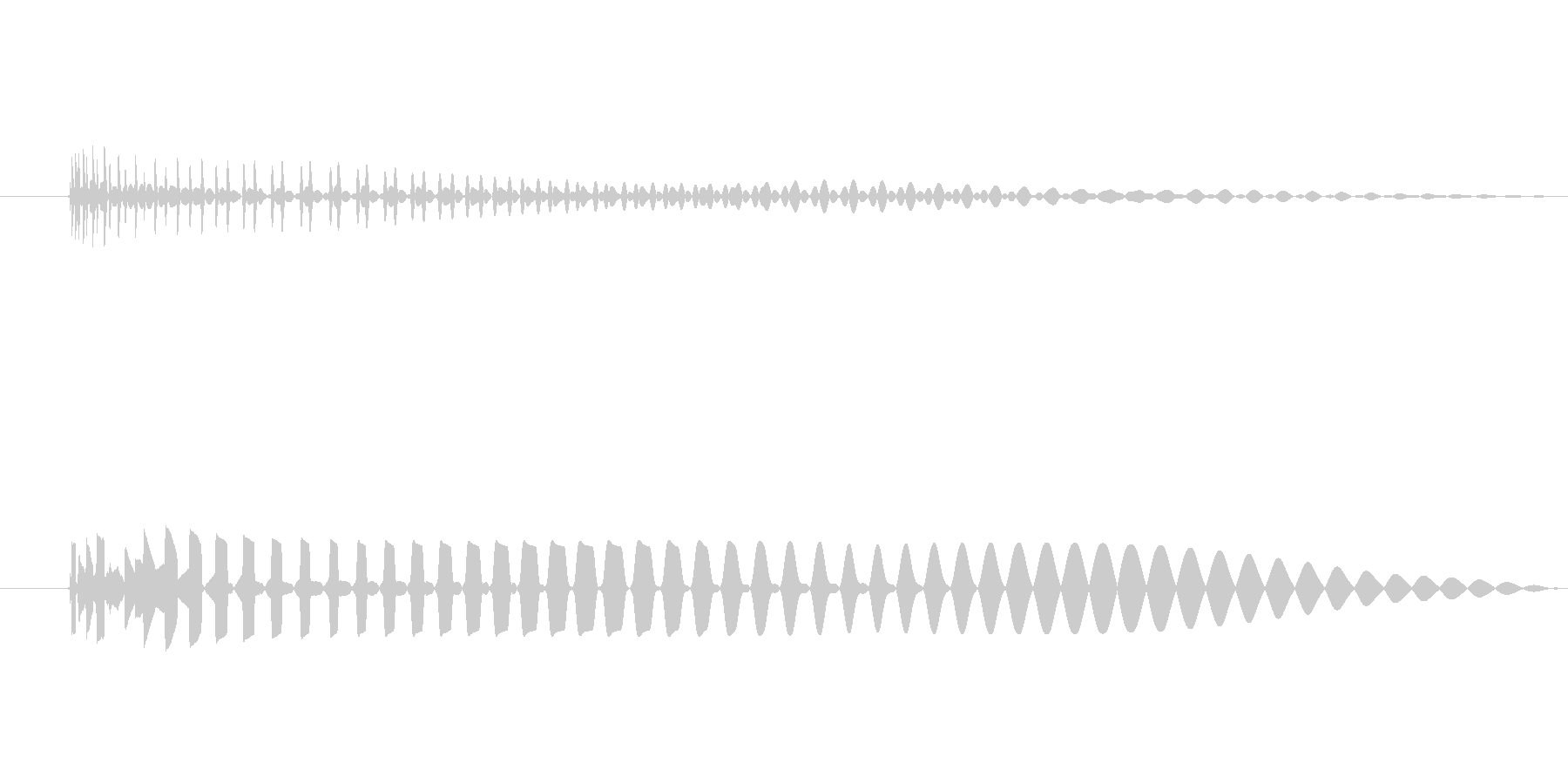ぼうん。 太鼓の音。の未再生の波形