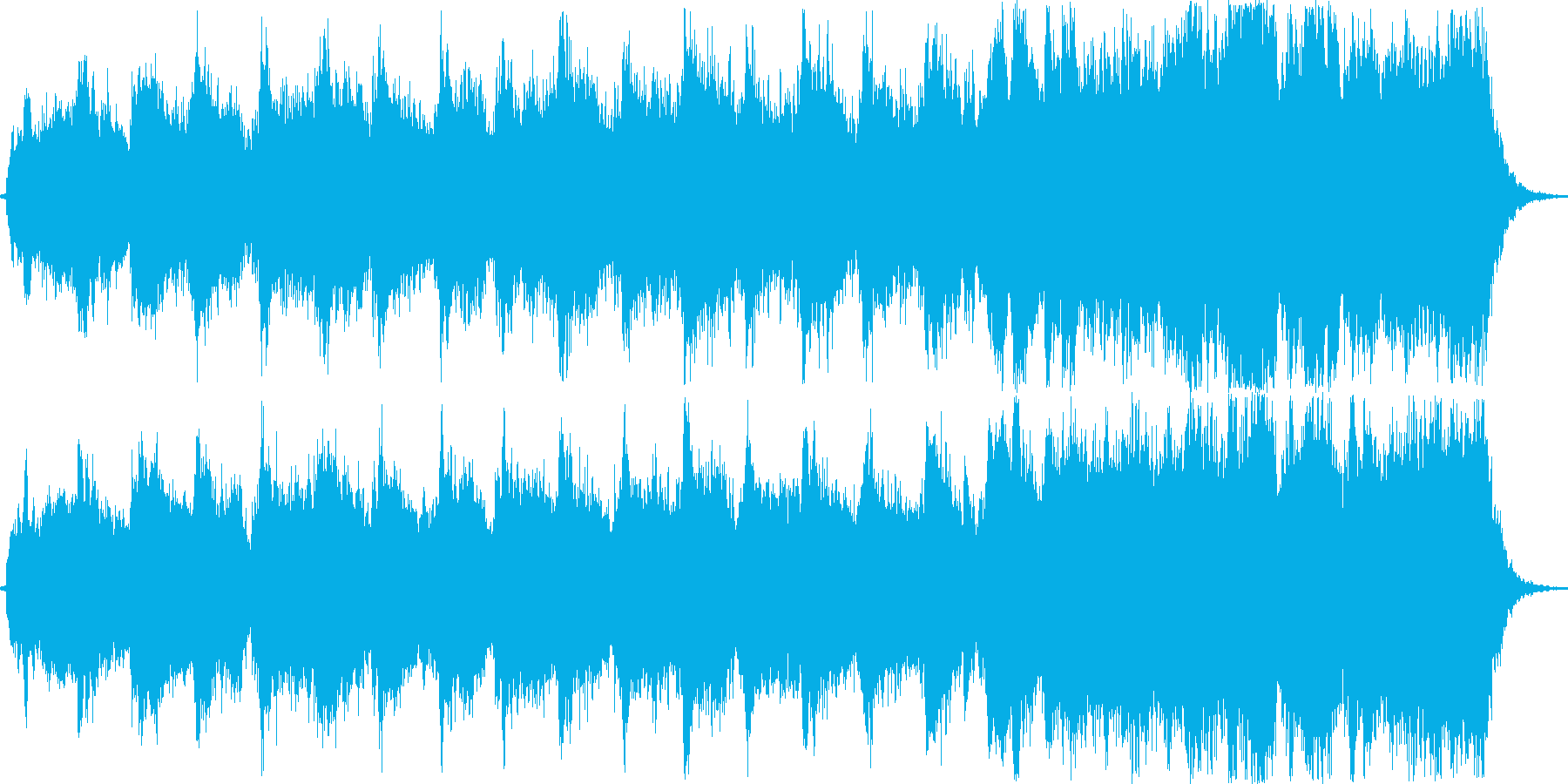 アジア風のシンセの幻想的な約1分の曲ですの再生済みの波形