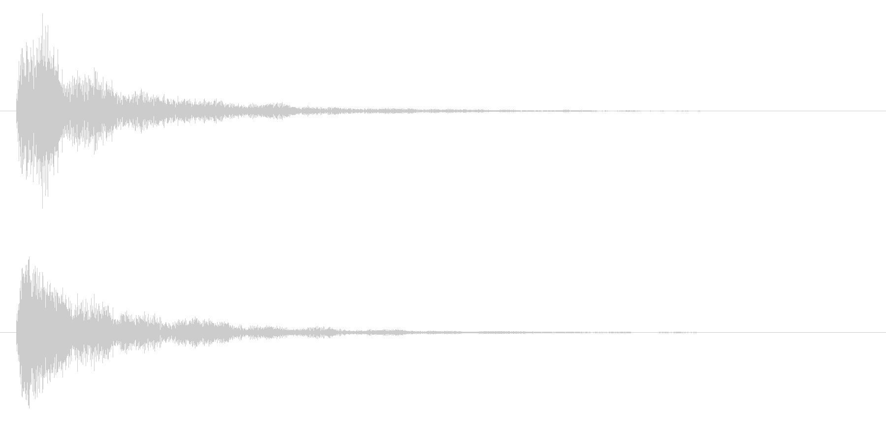 タッチ決定クリック音やサウンドロゴに8!の未再生の波形