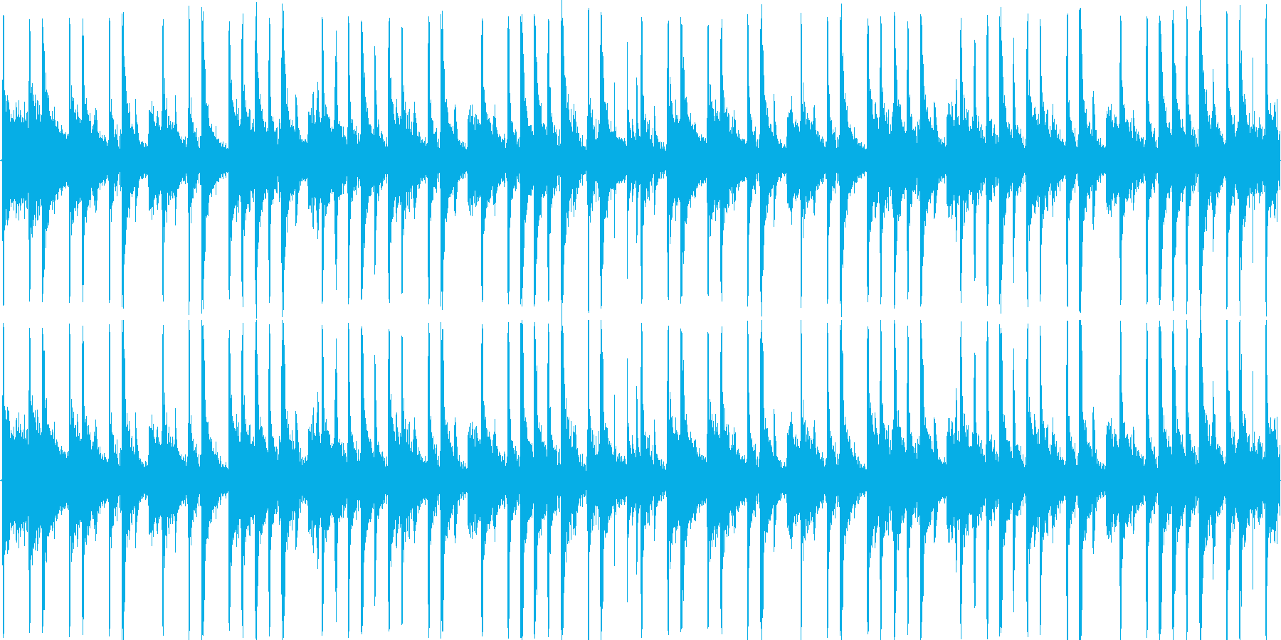ロックのドラムをイメージした楽曲です。の再生済みの波形