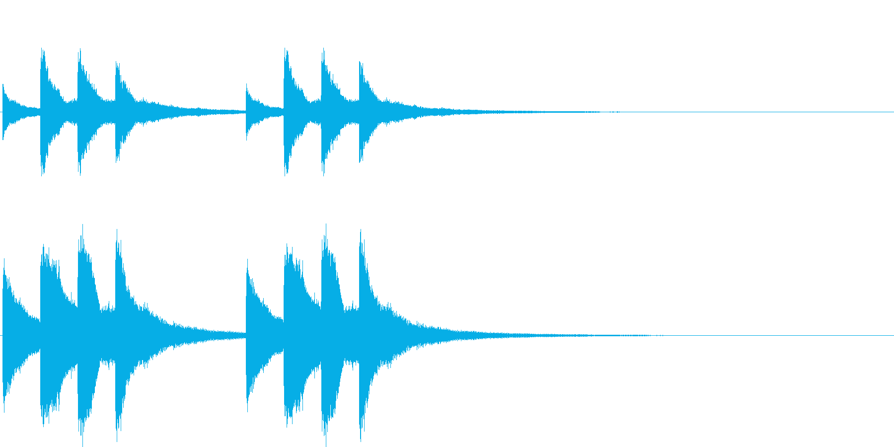 オーソドックスなチャイム音。学校など。の再生済みの波形
