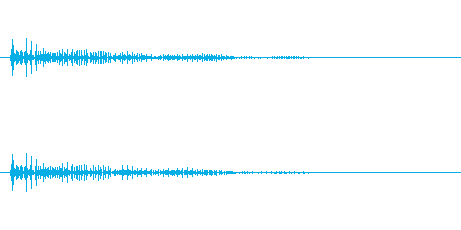 「ブンッ」という効果音ですの再生済みの波形