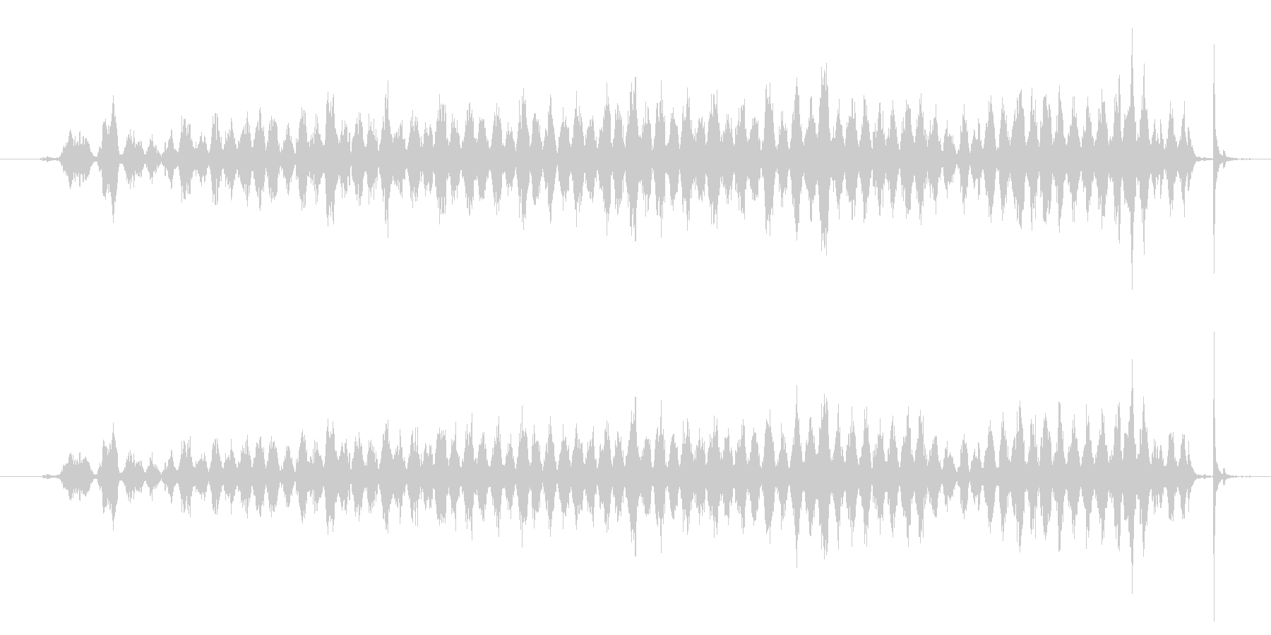 のこぎりの音 ごしごしごし・・・・の未再生の波形