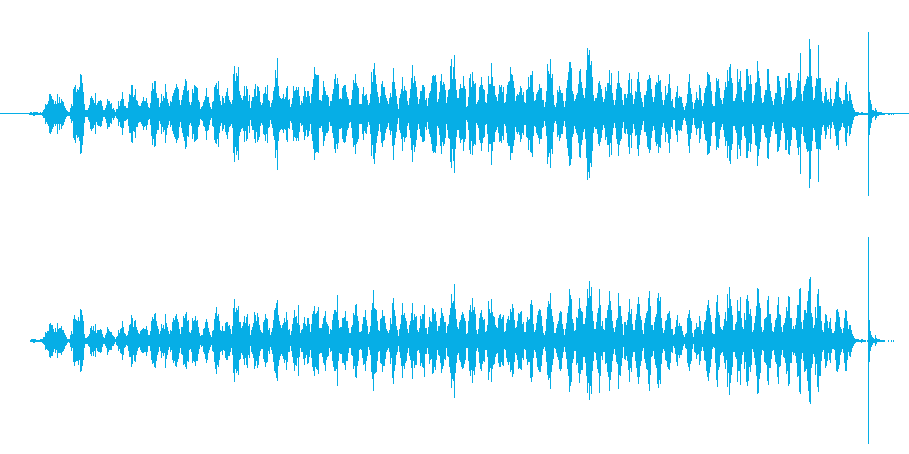のこぎりの音 ごしごしごし・・・・の再生済みの波形