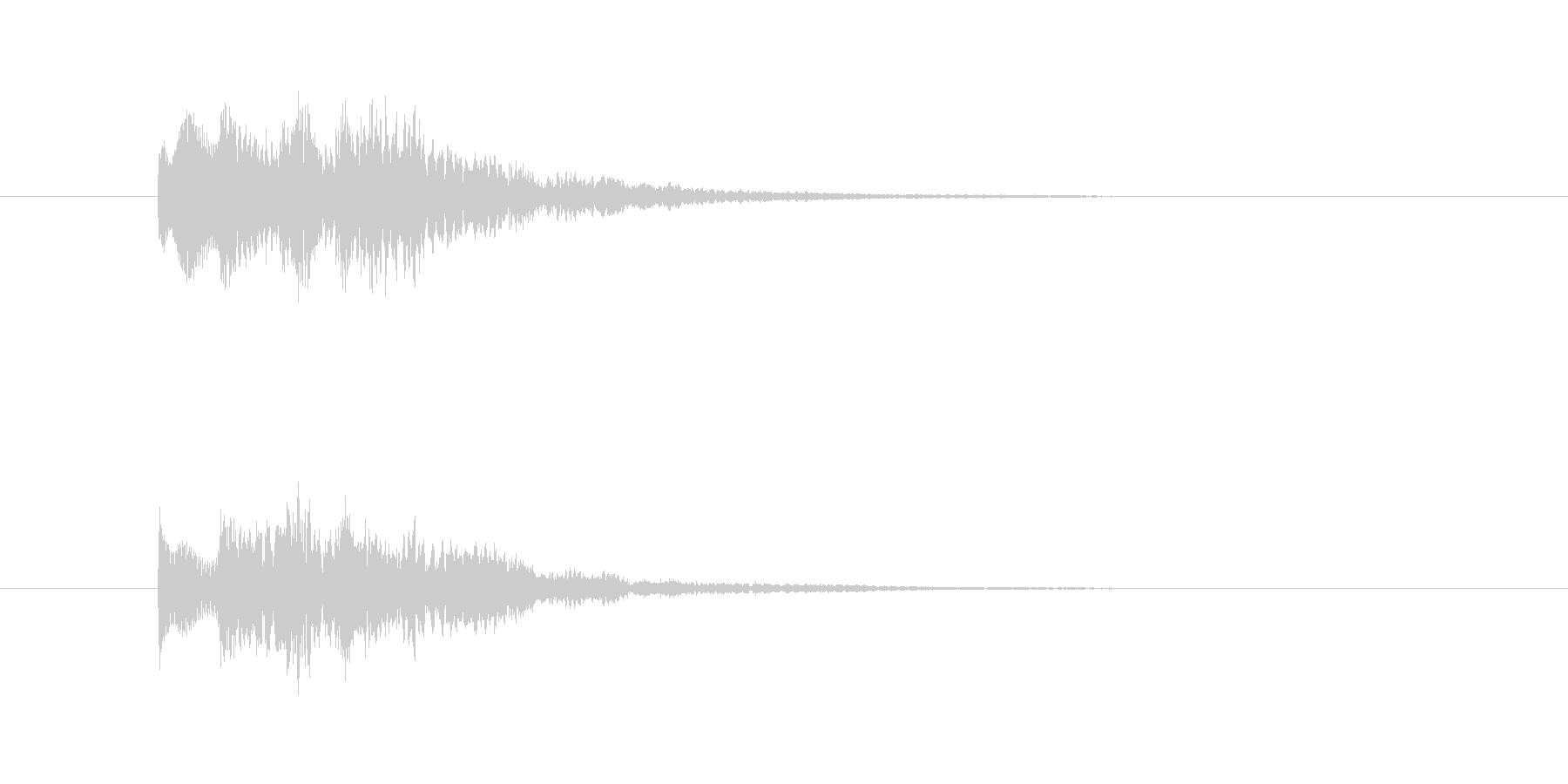 タラリランという透明感のある決定音の未再生の波形