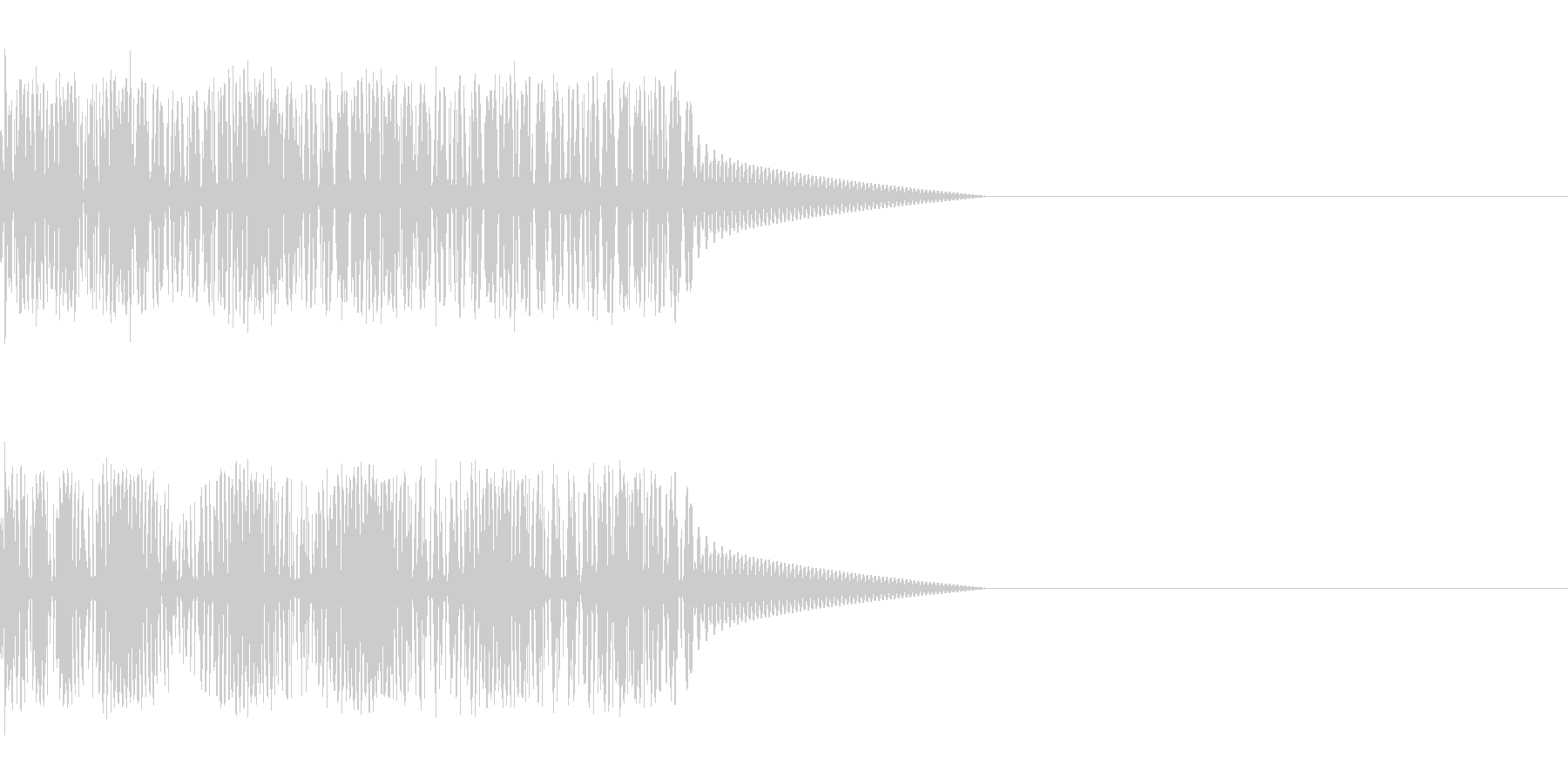 ブー!ブザー音。の未再生の波形