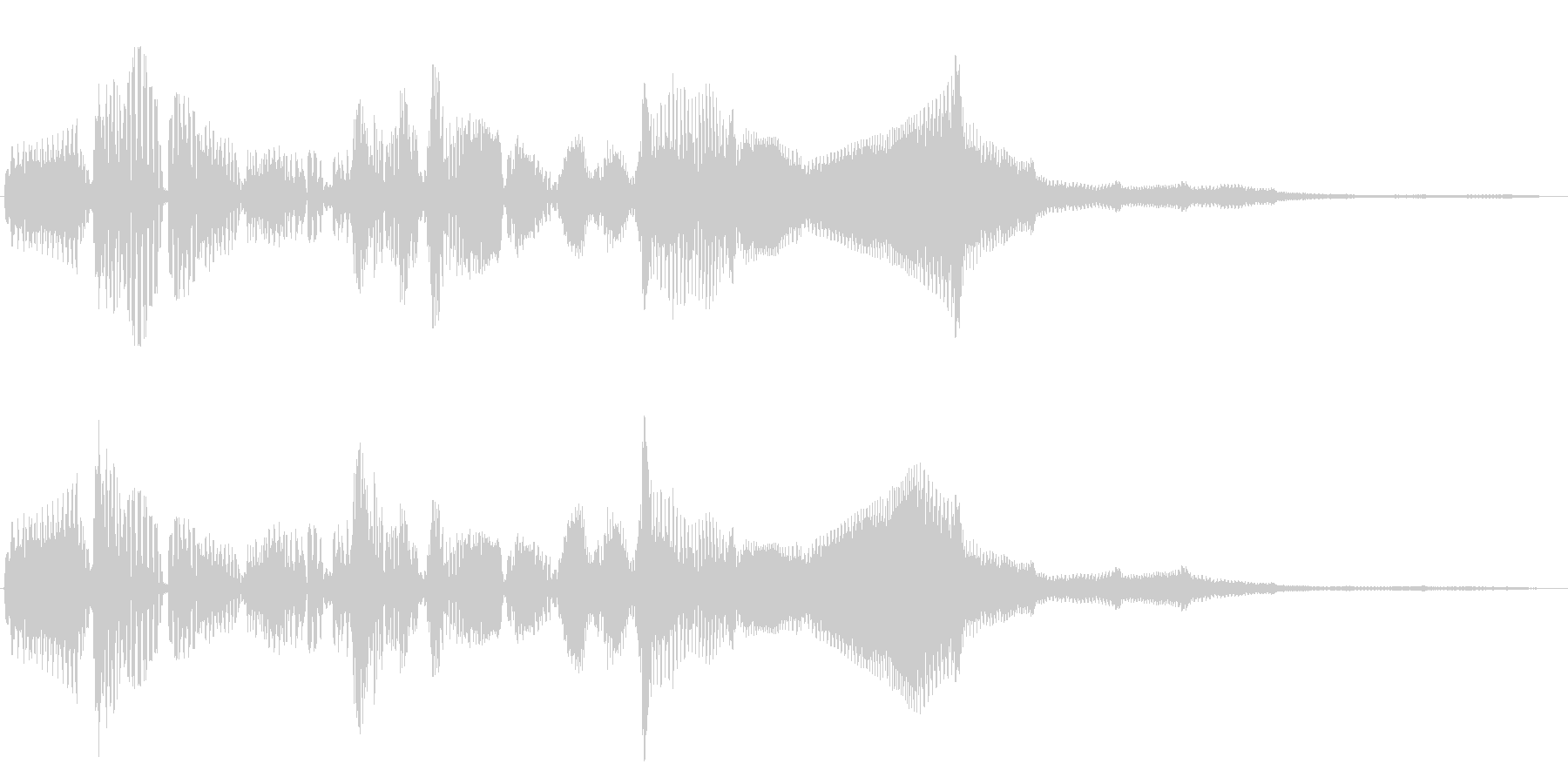 重い物を回しているような音の未再生の波形
