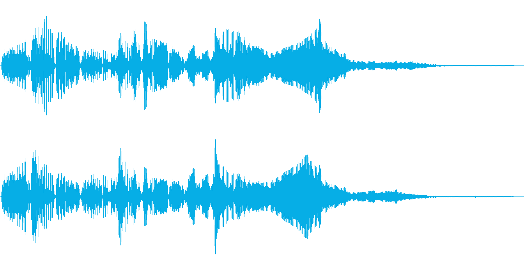 重い物を回しているような音の再生済みの波形