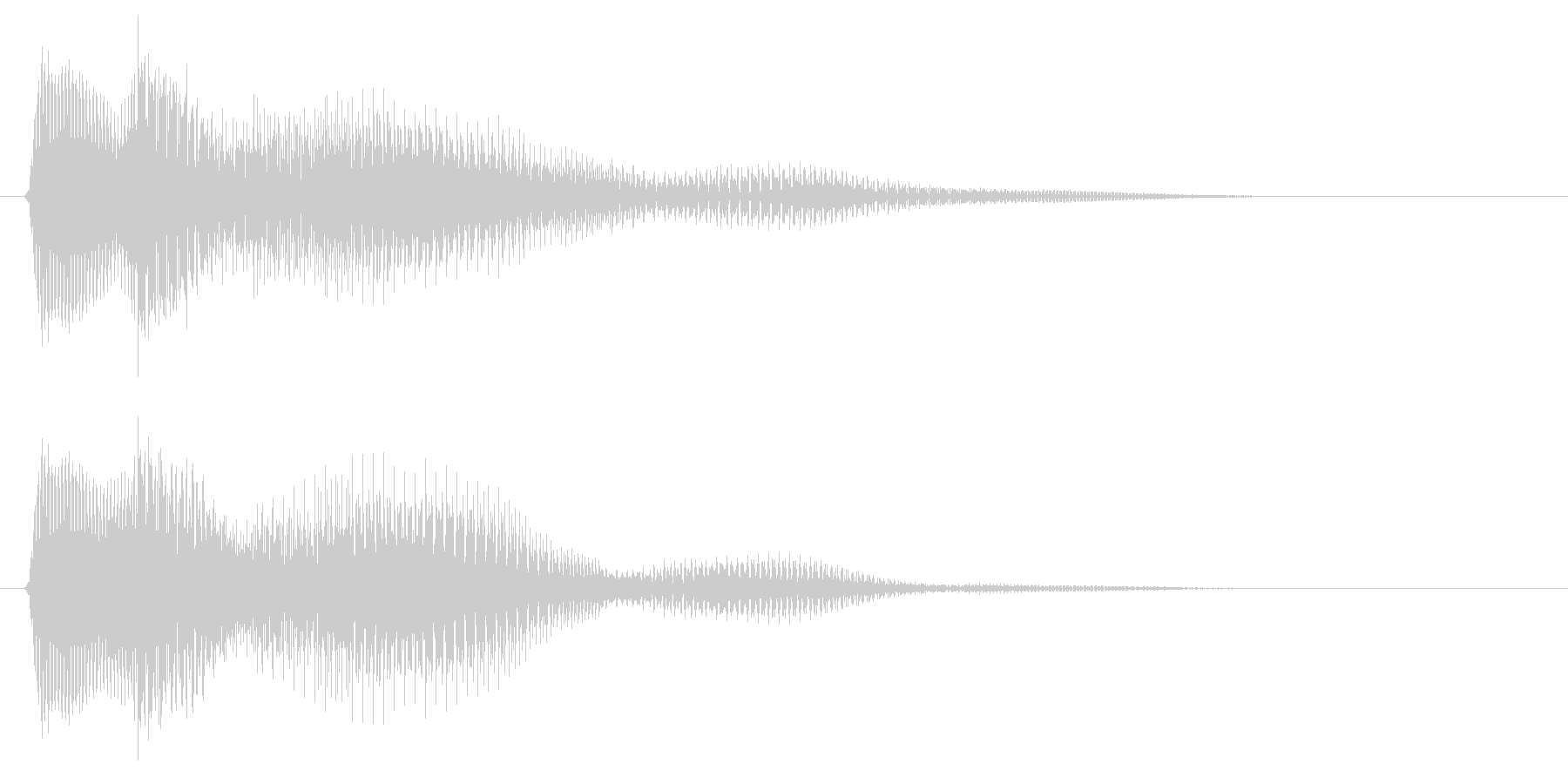 クリックの音(短め)の未再生の波形
