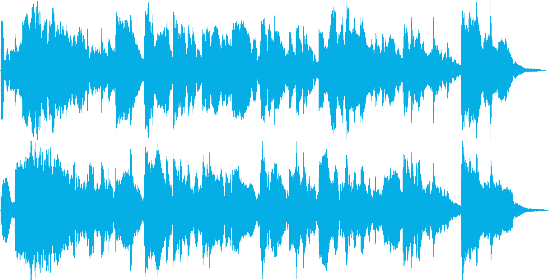 夜の水辺をイメージした幻想的な楽曲の再生済みの波形