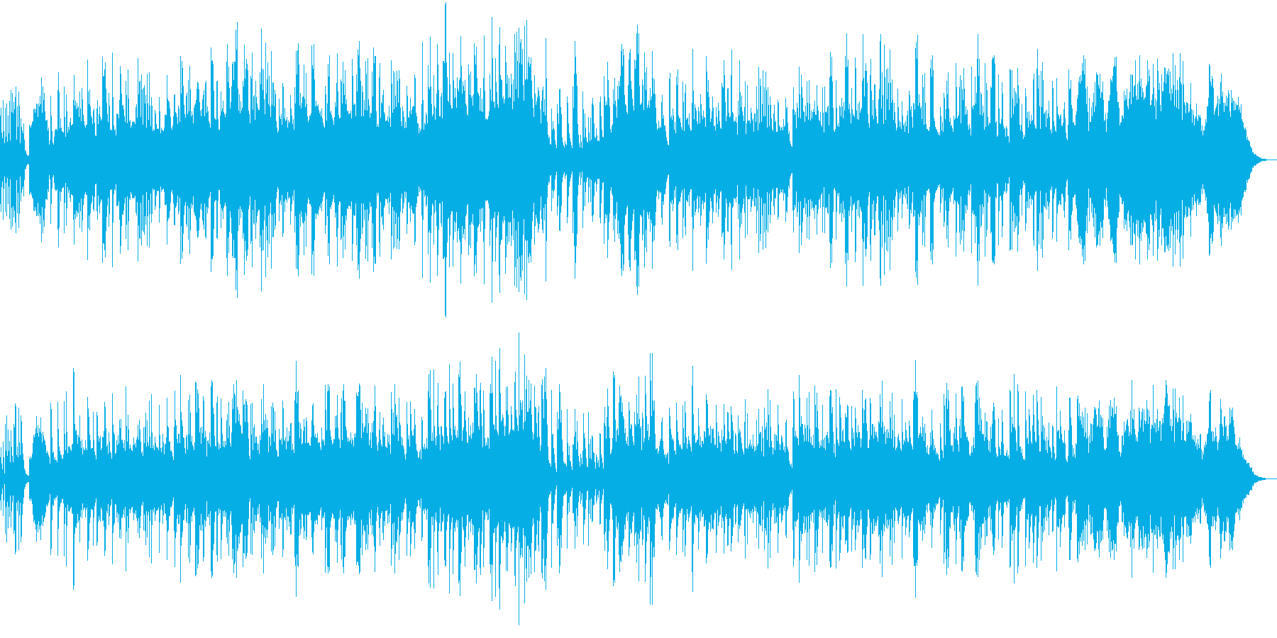 ピアノの優しい癒されるBGMの再生済みの波形