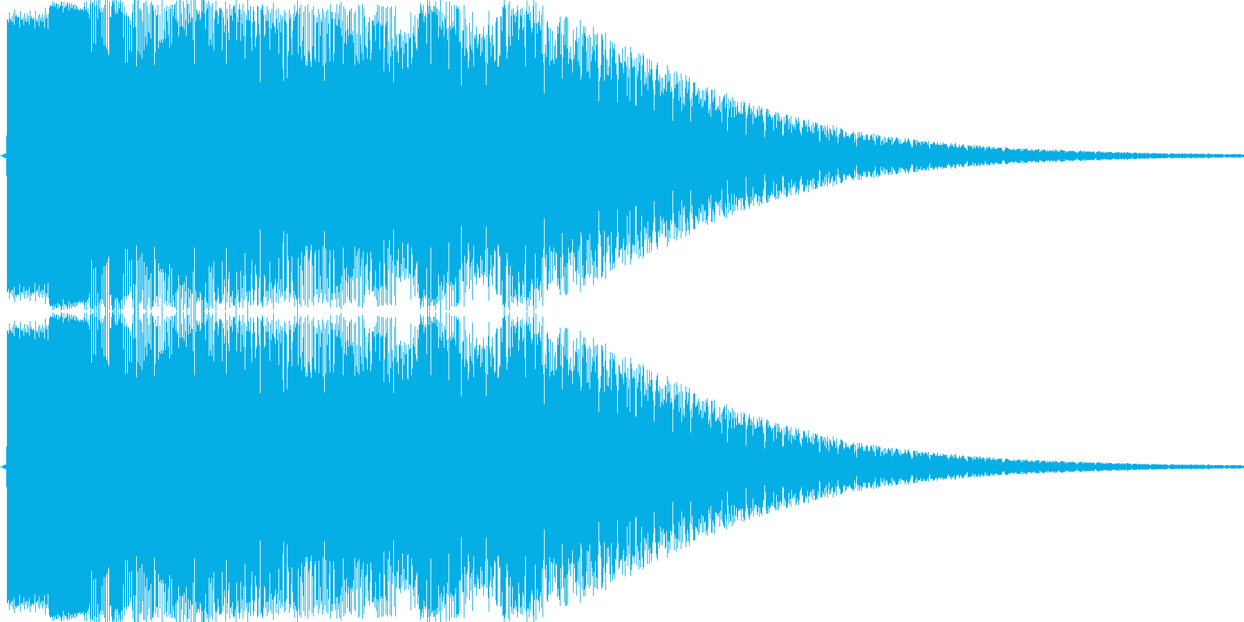 機械音のチャイムのジングルですの再生済みの波形