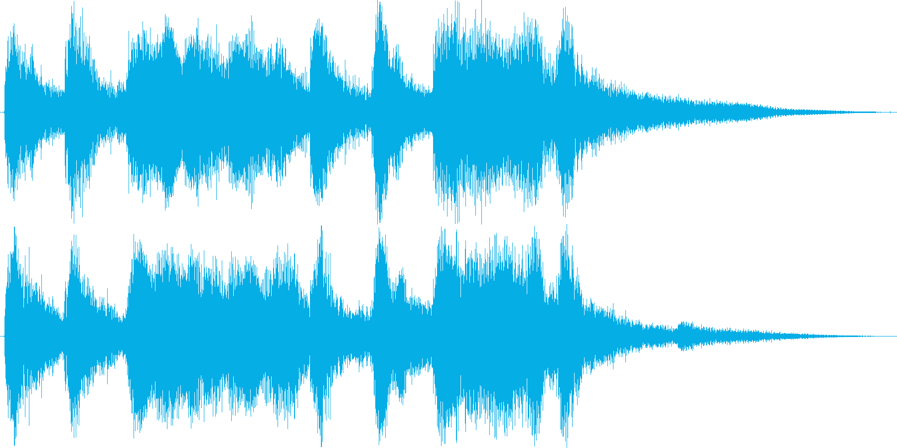 クラシックなイベント達成音ジングル2の再生済みの波形