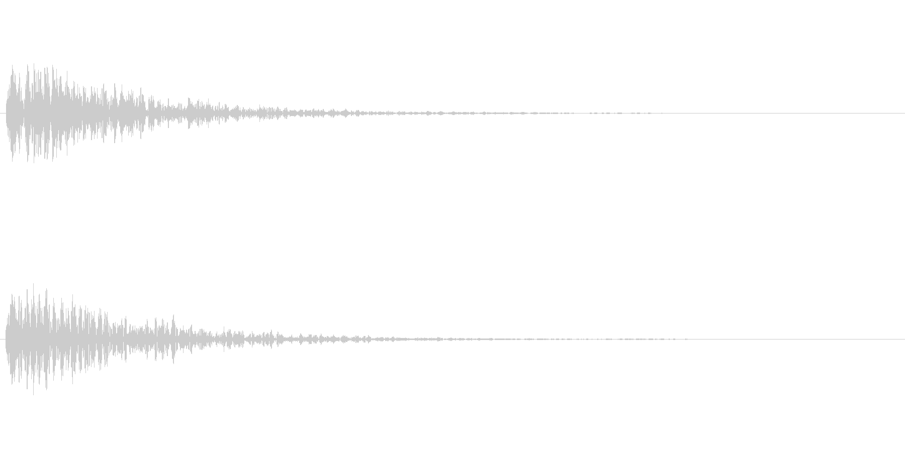 どん! 一発の音が欲しい方はこちらを。…の未再生の波形