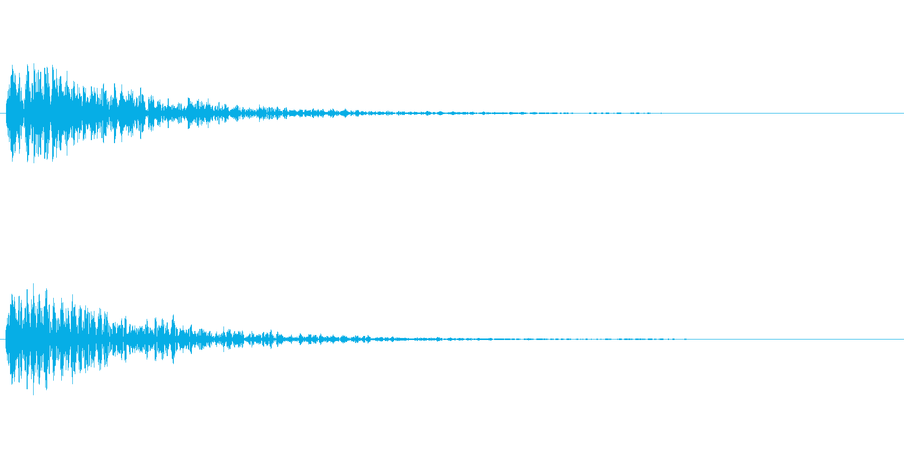 どん! 一発の音が欲しい方はこちらを。…の再生済みの波形