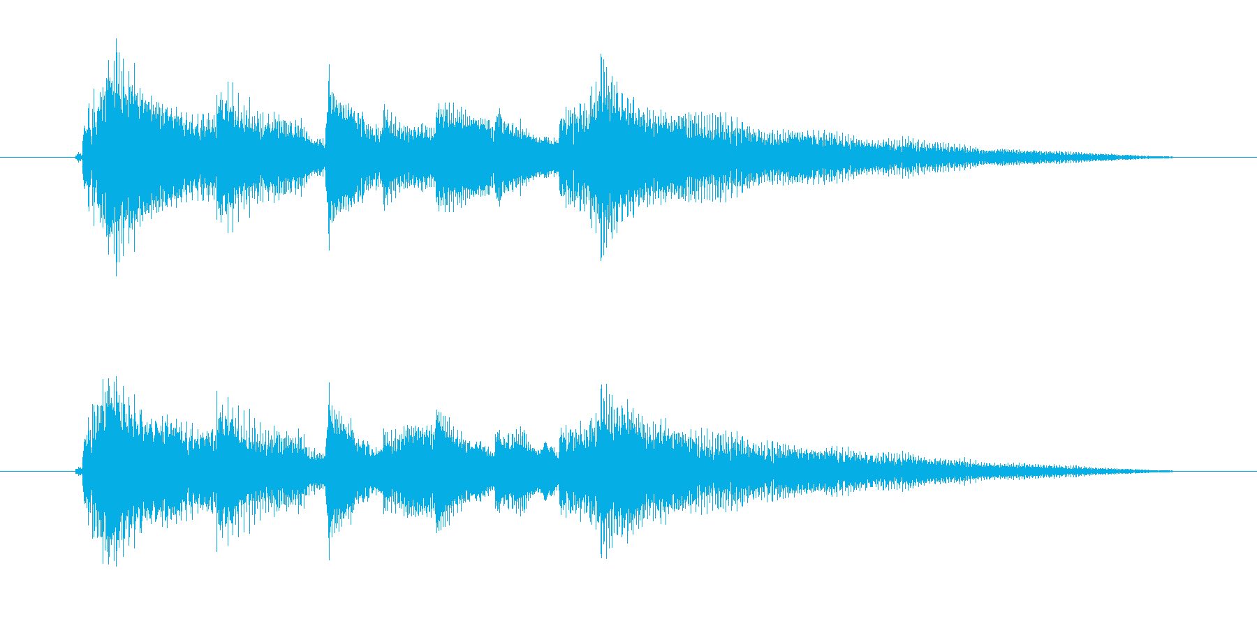美しく切ないギター音(弦、弾く)の再生済みの波形