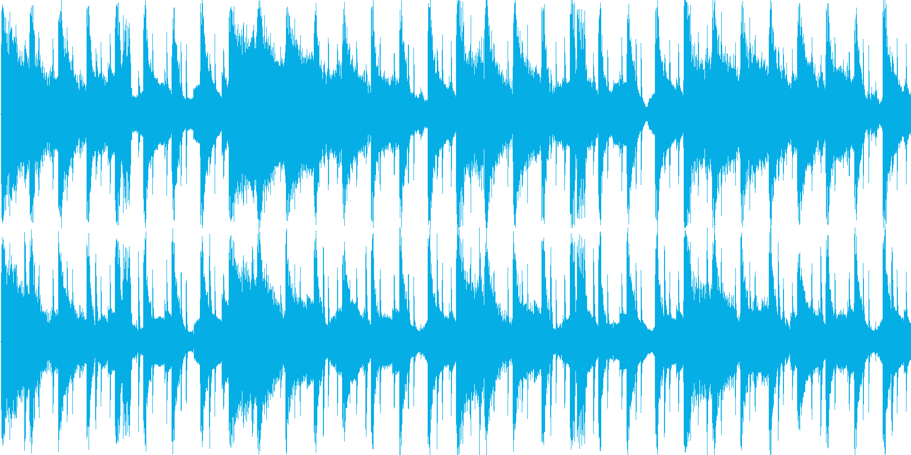 リズムを強調した楽曲です。の再生済みの波形