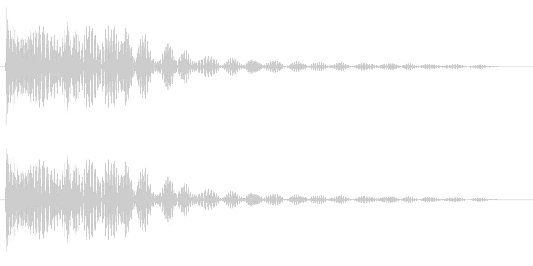弾みのあるドテンッ(機械音)の未再生の波形