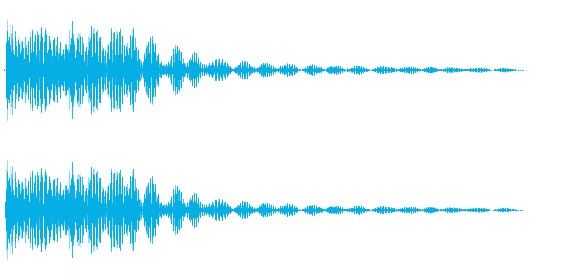 弾みのあるドテンッ(機械音)の再生済みの波形