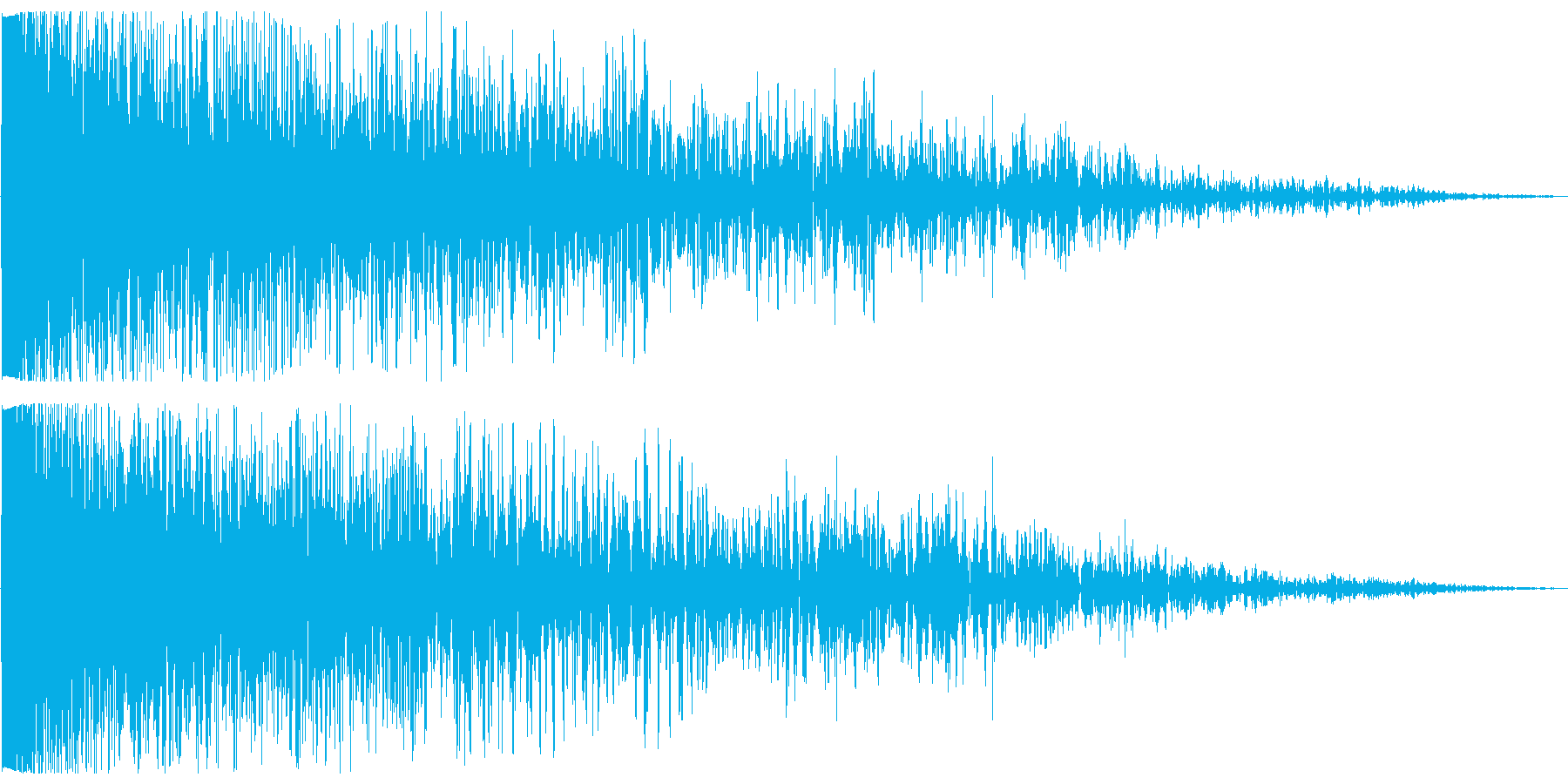 ビシューン(爆弾の音)の再生済みの波形
