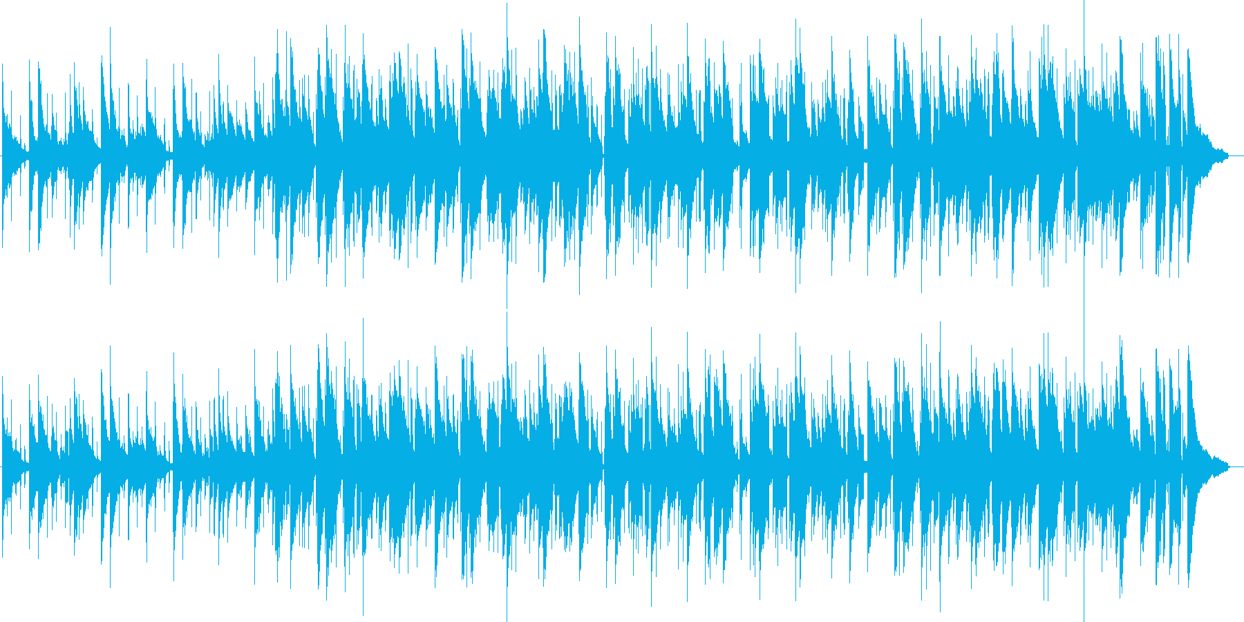 綺麗な音色のアコースティック風BGMの再生済みの波形