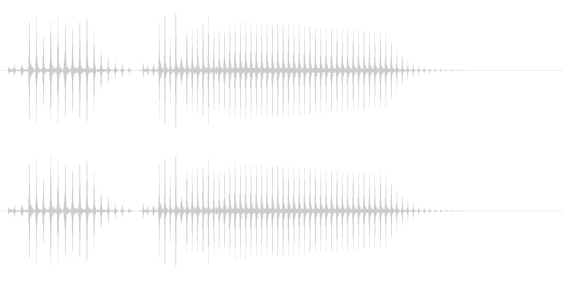 チューバやホルンなど、おならの音の未再生の波形