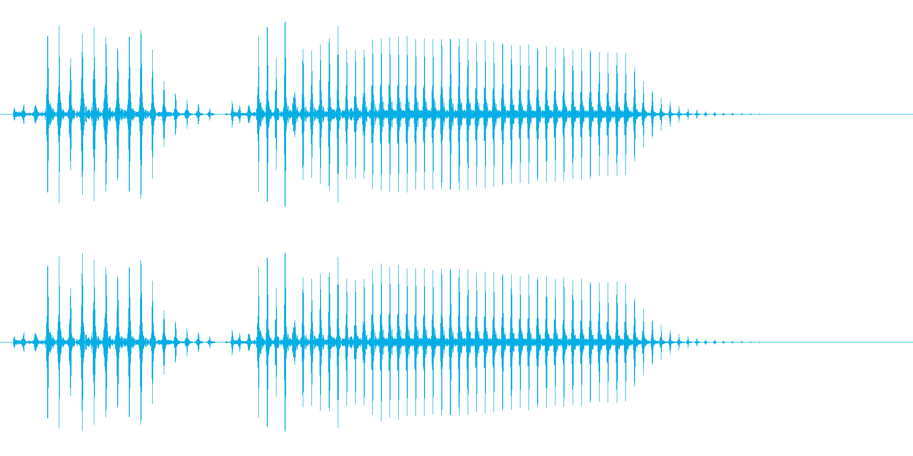 チューバやホルンなど、おならの音の再生済みの波形