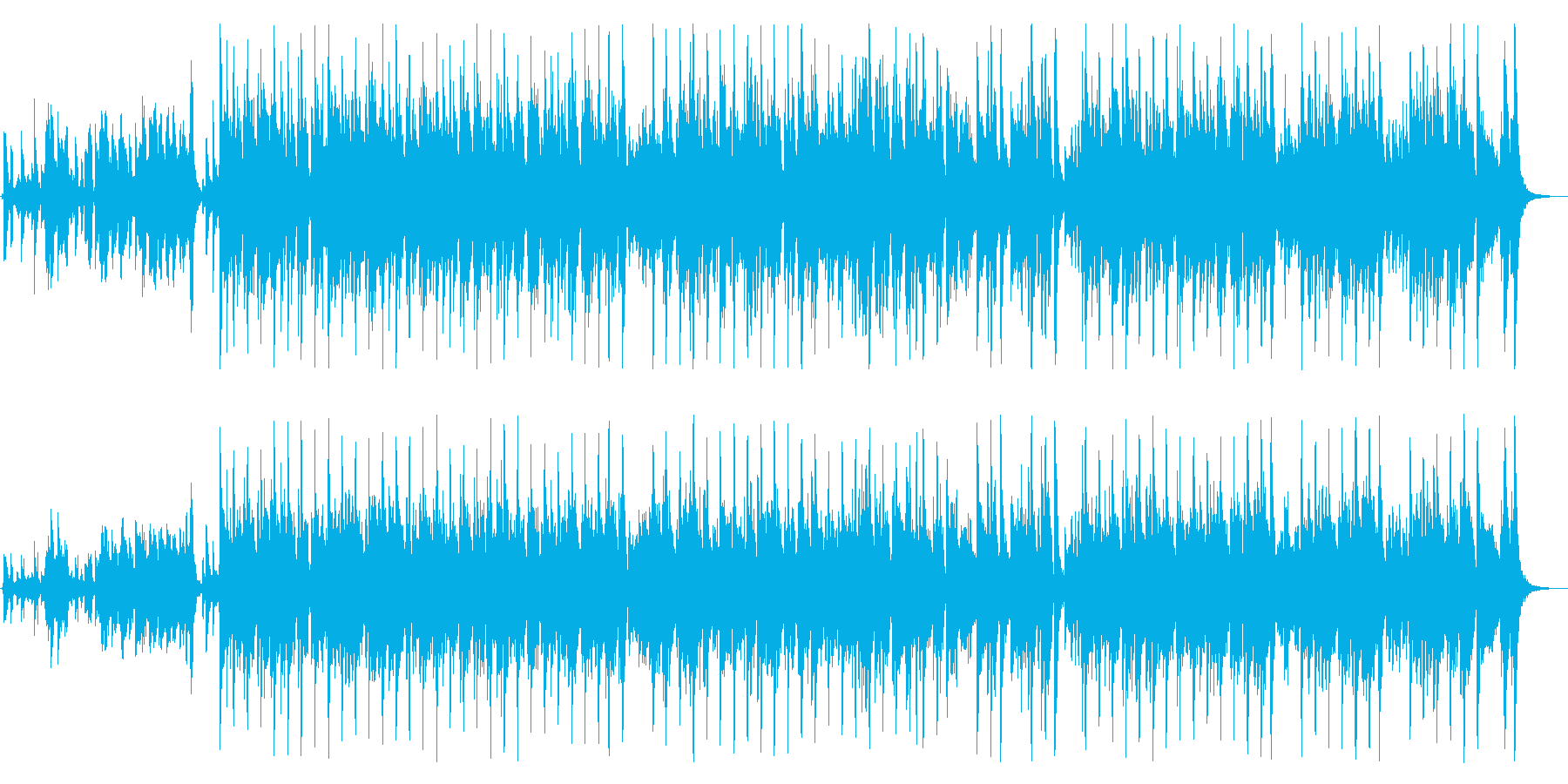 ピアノの軽快なリズムが魅力の曲の再生済みの波形