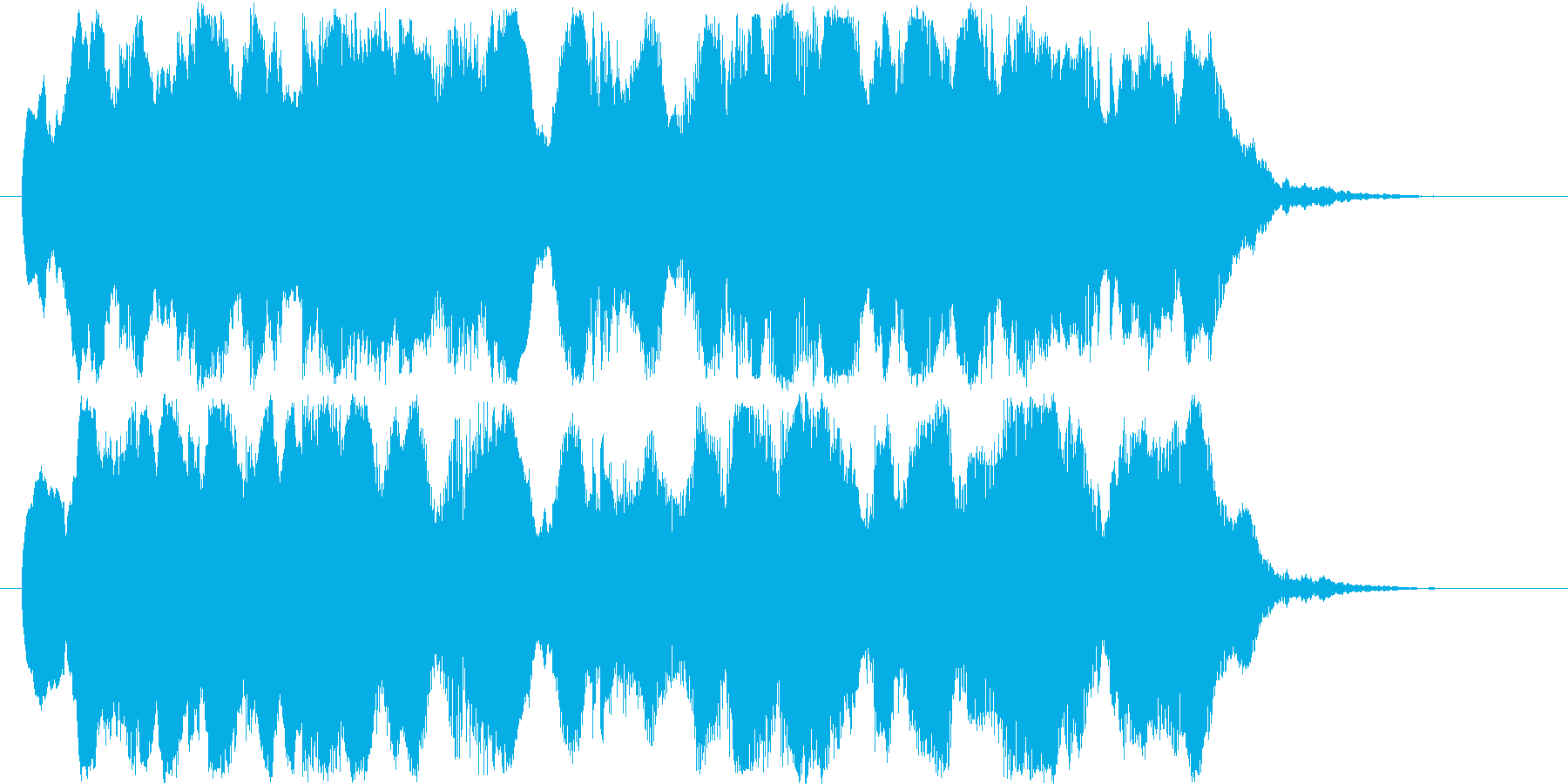シリアスなシーンの始まりに合うBGMの再生済みの波形