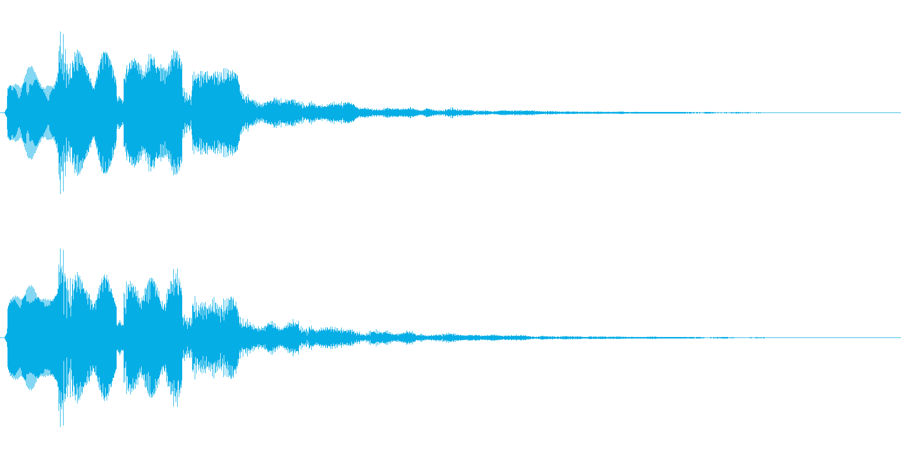 決定音(はっきりとした音)の再生済みの波形