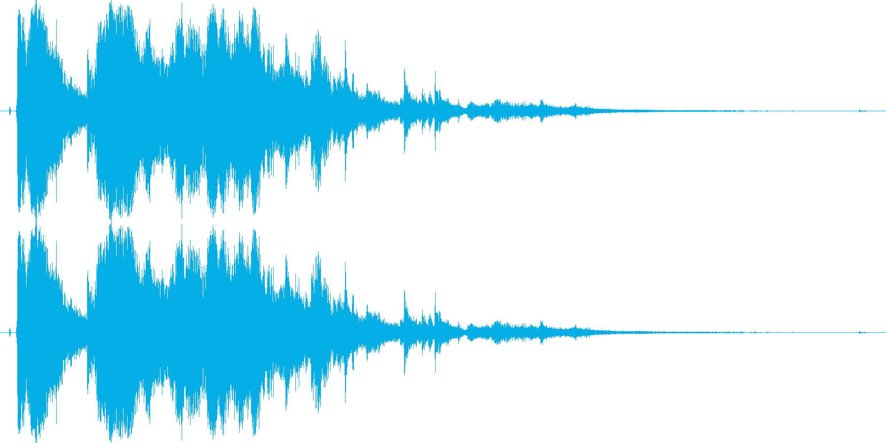 ガラスやグラスが勢いよく割れる効果音06の再生済みの波形