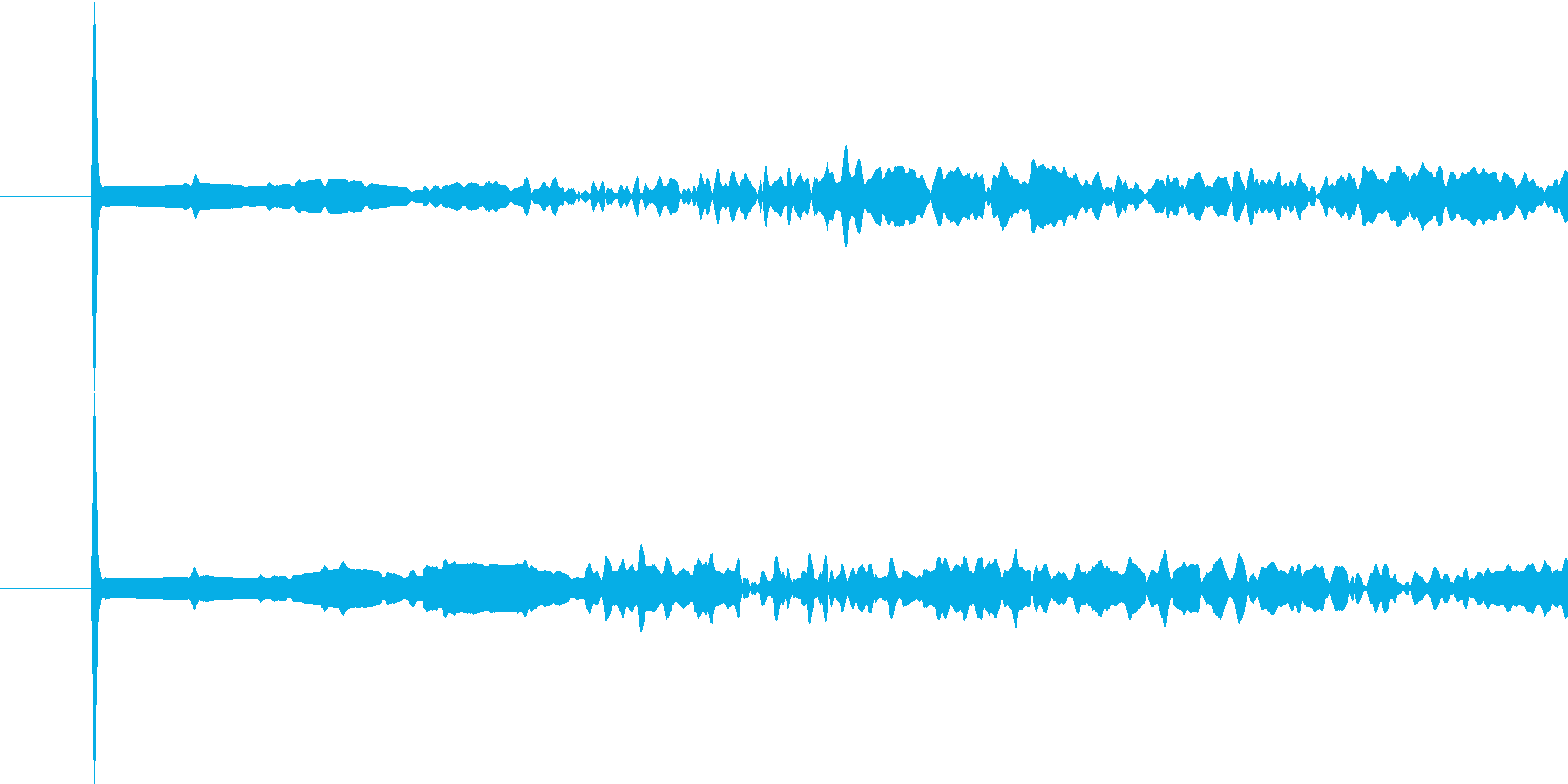 ピッという短いボタン音です。の再生済みの波形