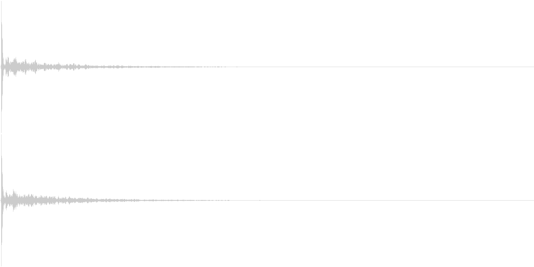 「トン」石と石を叩いた音_1+リバーブの未再生の波形