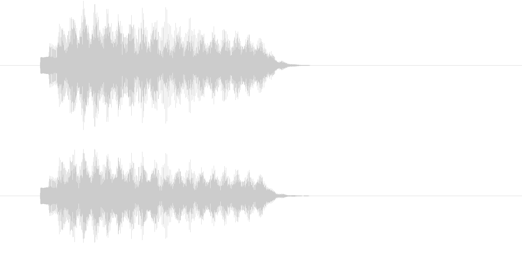 ひらめき、輝き、ときめき、を連想させる音の未再生の波形