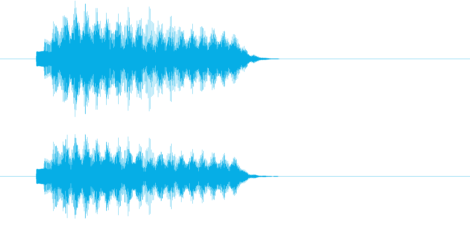 ひらめき、輝き、ときめき、を連想させる音の再生済みの波形