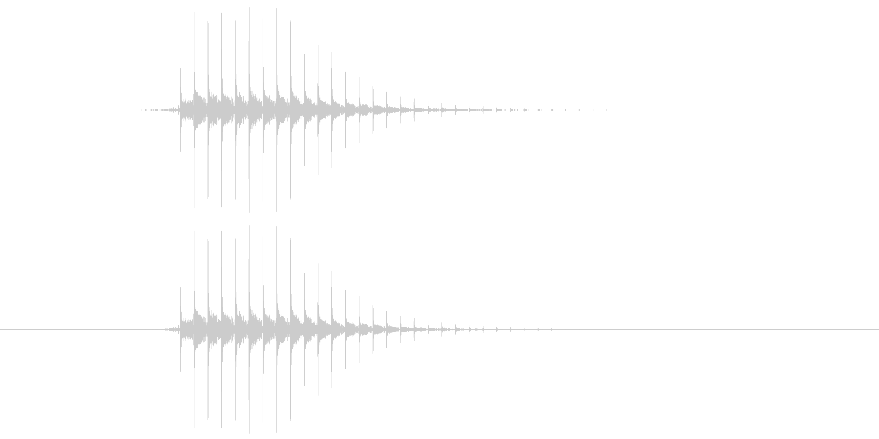 クリック系の短い効果音です。の未再生の波形