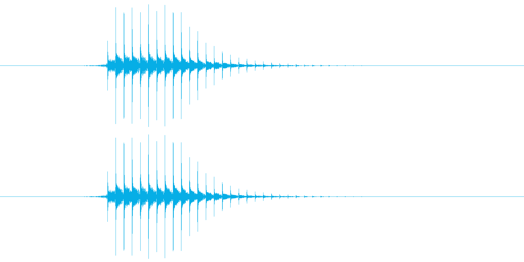 クリック系の短い効果音です。の再生済みの波形