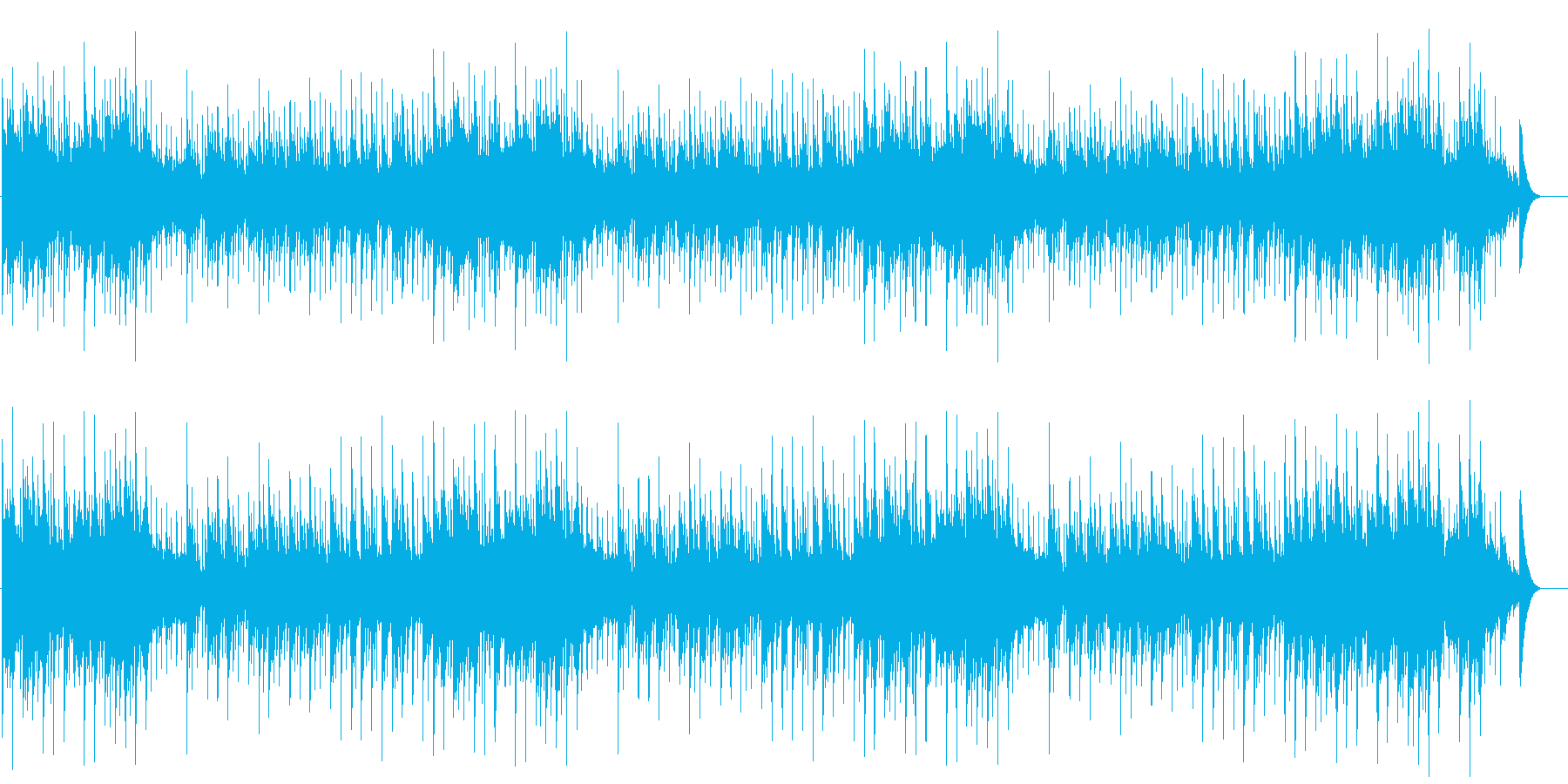 喜びを分かち合う素直な心の高揚を呼ぶ楽曲の再生済みの波形