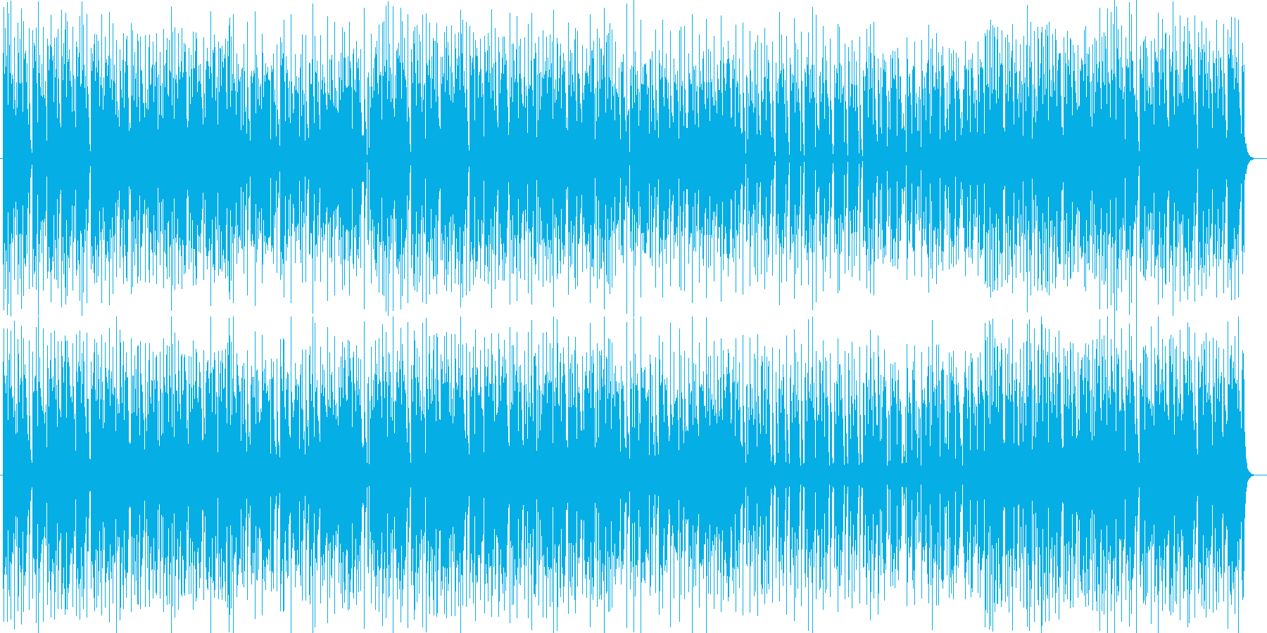 アニメ挿入歌のようなシンセサイザー曲の再生済みの波形