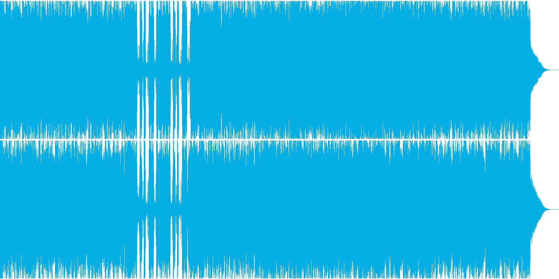 疾走感あるロックの再生済みの波形